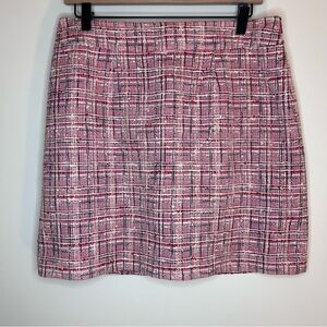 Kate Spade Pink and Black Plaid Mini Skirt